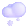 เมฆกับหิมะ Emoji 🌨 image - Microsoft 3D Fluent style