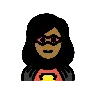 Woman Superhero: Medium-Dark Skin Tone Emoji 🦸🏾‍♀️ image - OpenMoji style