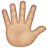 Hand With Fingers Splayed: Medium-Light Skin Tone