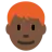 Man: Dark Skin Tone, Red Hair