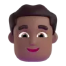 Man: Medium-Dark Skin Tone Emoji 👨🏾 image - Microsoft 3D Fluent style