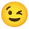 Winking Face Emoji 😉 image - Google Noto Color style