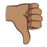 Thumbs Down: Medium Skin Tone Emoji 👎🏽 image - Google Noto Color Animated style