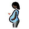 Pregnant Woman: Dark Skin Tone Emoji 🤰🏿 image - OpenMoji style