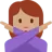 Woman Gesturing No: Medium Skin Tone