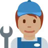 Mechanic: Medium Skin Tone Emoji 🧑🏽‍🔧 image - Twitter / X (Twemoji) style