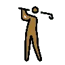 Person Golfing: Medium-Dark Skin Tone Emoji 🏌🏾 image - OpenMoji style