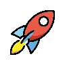 Rocket Emoji 🚀 image - OpenMoji style