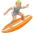 Person Surfing: Medium-Light Skin Tone