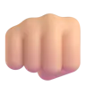 Oncoming Fist: Medium-Light Skin Tone Emoji 👊🏼 image - Microsoft 3D Fluent style