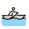 Man Rowing Boat: Light Skin Tone Emoji 🚣🏻‍♂️ image - OpenMoji style