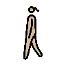 Woman Walking: Medium-Light Skin Tone Emoji 🚶🏼‍♀️ image - OpenMoji style