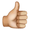 Thumbs Up: Medium-Light Skin Tone Emoji 👍🏼 image - Samsung style