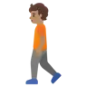 Person Walking: Medium Skin Tone Emoji 🚶🏽 image - Google Noto Color style