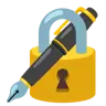 Mit Tintenstift sperren Emoji 🔏 image - Google Noto Color style