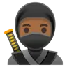 Ninja: Medium-Dark Skin Tone Emoji 🥷🏾 image - Google Noto Color style