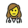 Woman Health Worker Emoji 👩‍⚕️ image - OpenMoji style
