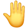 Emoji Alzato il dorso della mano 🤚 image - Samsung style