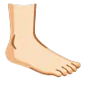 Foot: Light Skin Tone Emoji 🦶🏻 image - Google Noto Color Animated style