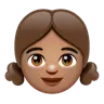 Girl: Medium Skin Tone Emoji 👧🏽 image - WhatsApp style