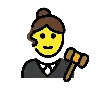 Woman Judge Emoji 👩‍⚖️ image - OpenMoji style