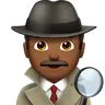Man Detective: Medium-Dark Skin Tone Emoji 🕵🏾‍♂️ image - Apple style