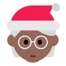 Mx Claus: Medium-Dark Skin Tone Emoji 🧑🏾‍🎄 image - Tossface style