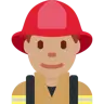 Man Firefighter: Medium Skin Tone Emoji 👨🏽‍🚒 image - Twitter / X (Twemoji) style