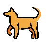 Chien Emoji 🐕 image - OpenMoji style