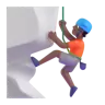 Person Climbing: Medium-Dark Skin Tone Emoji 🧗🏾 image - Microsoft 3D Fluent style