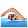 Man Swimming: Medium-Light Skin Tone Emoji 🏊🏼‍♂️ image - WhatsApp style