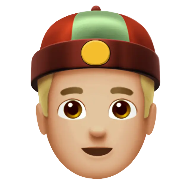 Person With Skullcap: Medium-Light Skin Tone