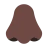 Nose: Dark Skin Tone Emoji 👃🏿 image - Tossface style