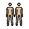 People Holding Hands: Medium-Light Skin Tone Emoji 🧑🏼‍🤝‍🧑🏼 image - OpenMoji style
