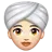 Woman Wearing Turban: Light Skin Tone