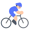 Man Biking: Light Skin Tone Emoji 🚴🏻‍♂️ image - Tossface style