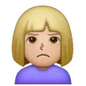 Woman Pouting: Medium-Light Skin Tone Emoji 🙎🏼‍♀️ image - Samsung style