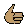 Thumbs Up: Medium Skin Tone Emoji 👍🏽 image - OpenMoji style