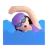 Woman Swimming: Light Skin Tone