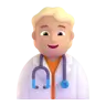 Health Worker: Medium-Light Skin Tone Emoji 🧑🏼‍⚕️ image - Microsoft 3D Fluent style