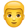 Man: Blond Hair Emoji 👱‍♂️ image - WhatsApp style