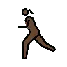 Woman Running: Dark Skin Tone Emoji 🏃🏿‍♀️ image - OpenMoji style