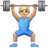 Man Lifting Weights: Medium-Light Skin Tone