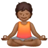 Person In Lotus Position: Medium-Dark Skin Tone Emoji 🧘🏾 image - Samsung style