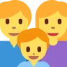 Family: Man, Woman, Boy Emoji 👨‍👩‍👦 image - Twitter / X (Twemoji) style