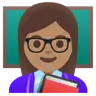 Woman Teacher: Medium Skin Tone Emoji 👩🏽‍🏫 image - Google Noto Color style
