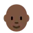 Person: Dark Skin Tone, Bald