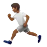 Person Running: Medium-Dark Skin Tone Emoji 🏃🏾 image - Apple style