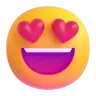 หน้ายิ้มด้วยดวงตารูปหัวใจ Emoji 😍 image - Microsoft 3D Fluent style
