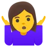 Woman Shrugging Emoji 🤷‍♀️ image - Google Noto Color style